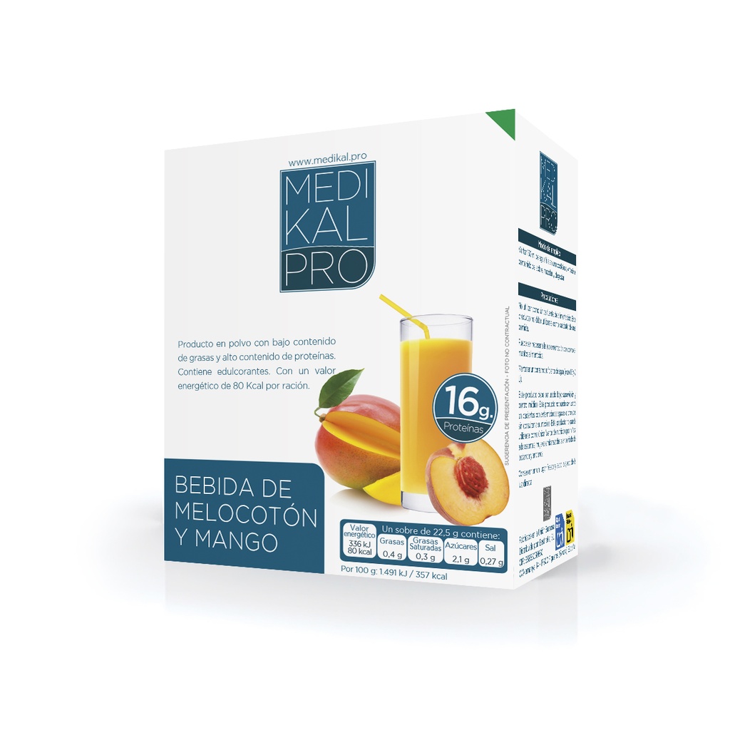 Bebida sabor a Melocotón y Mango (7uds)