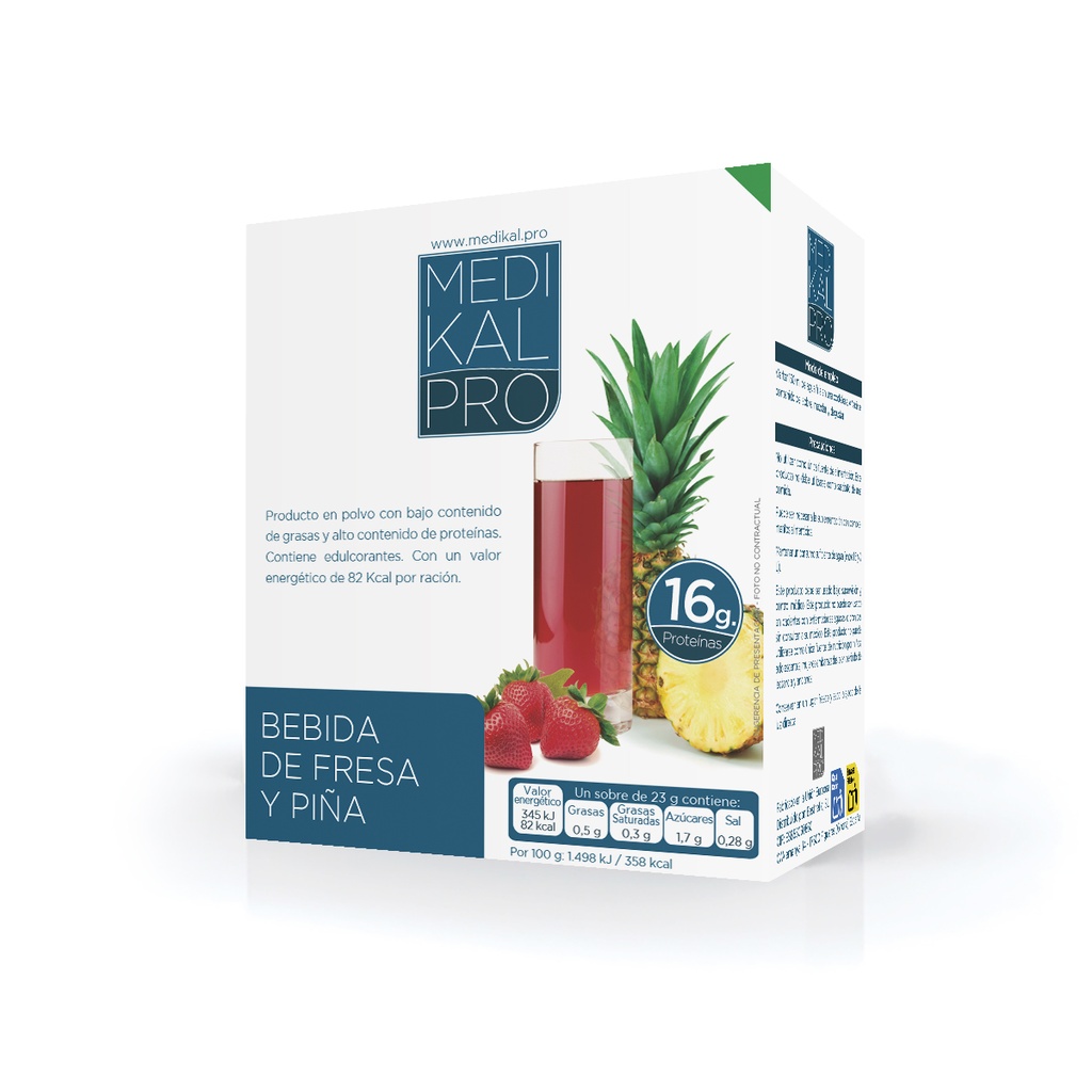 Bebida de fresa y piña (7uds)