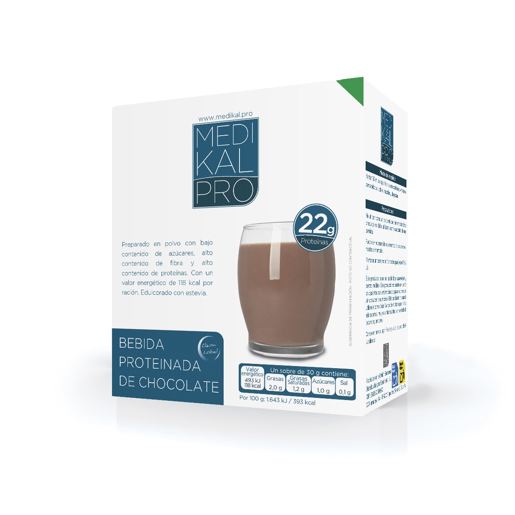 Bebida proteinada de chocolate (7 uds) CLEAN LABEL