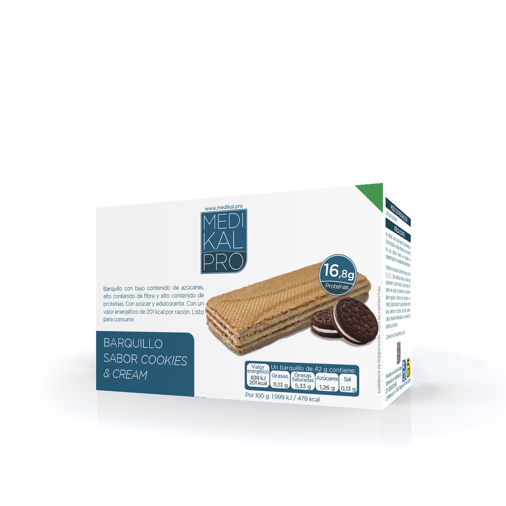 Barquillo sabor Cookies and Cream (5uds)