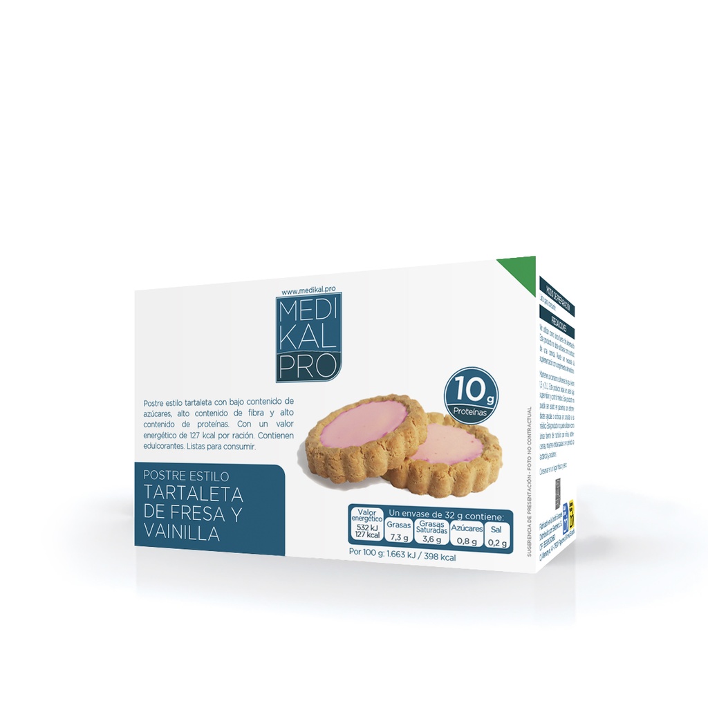 Tartaleta de fresa y vainilla (5 uds)