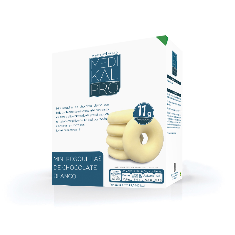 Mini rosquillas de chocolate blanco (4 uds)