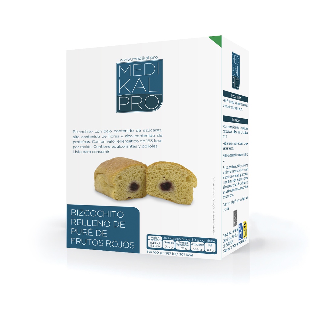 Bizcochito relleno de Frutos Rojos (4 uds)