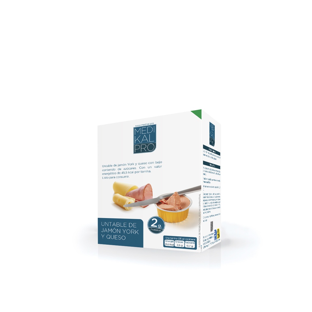 Untable de jamon york y queso (8uds)