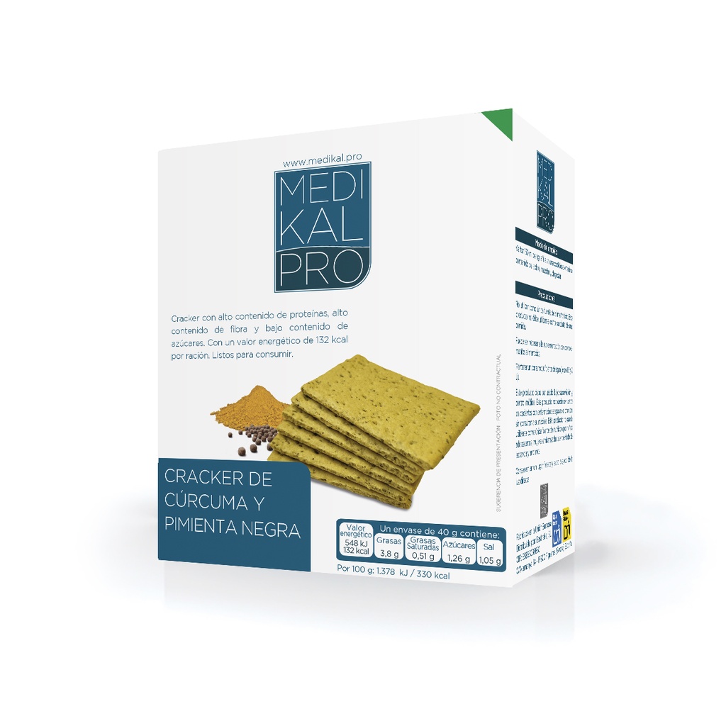 Cracker de cúrcuma y pimienta negra (5uds)