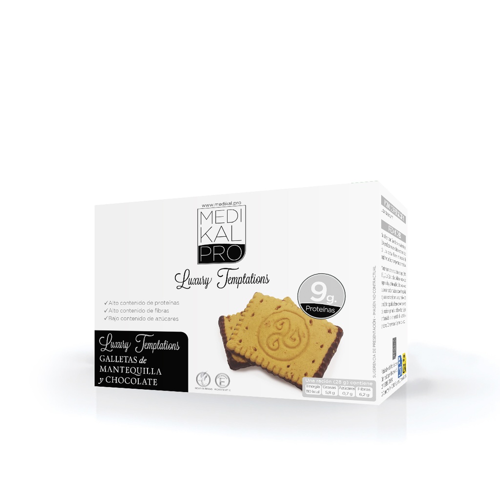 Galletas de mantequilla y chocolate con leche (5uds)