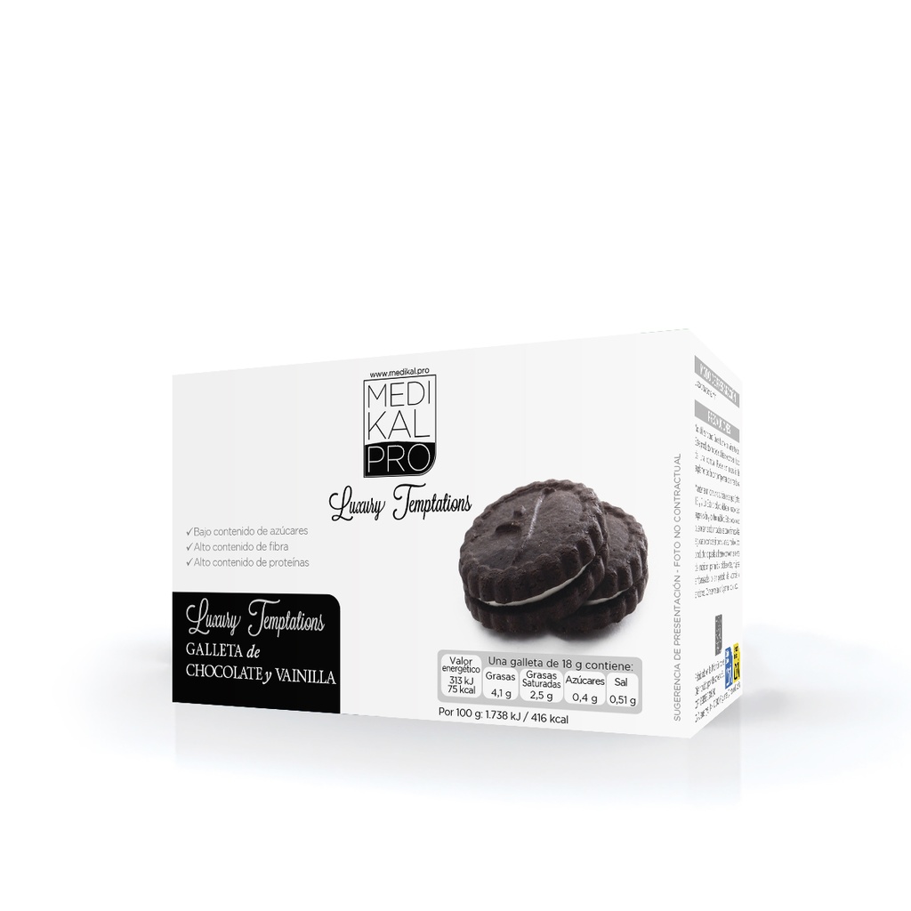 Galleta de chocolate y vainilla (6uds)