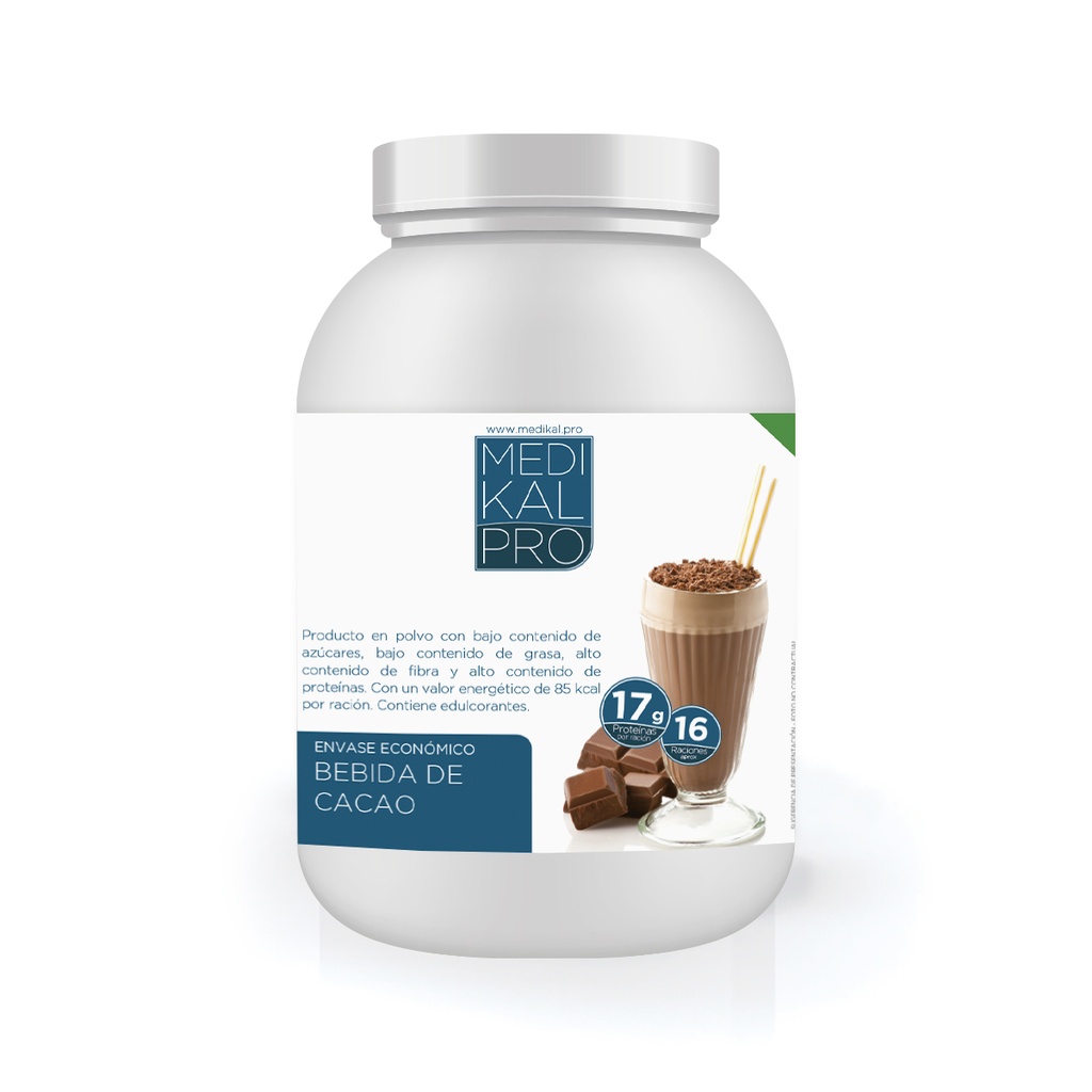 Envase económico 400gr Bebida sabor a cacao 