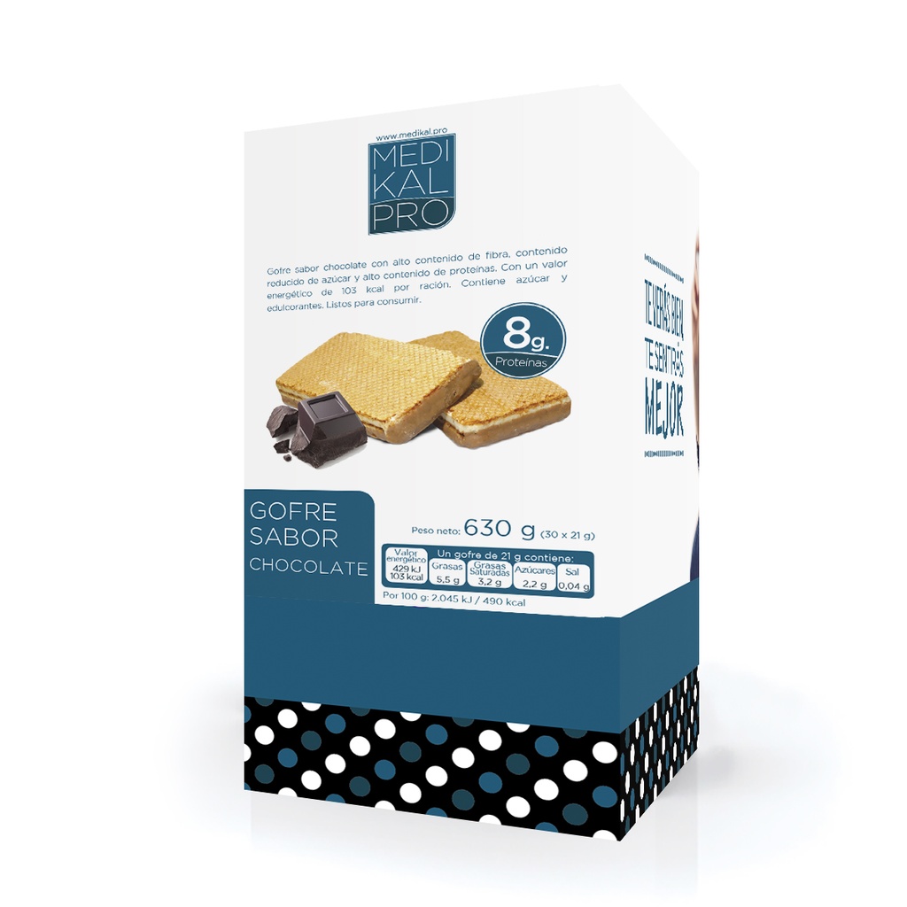 Formato económico Gofre sabor chocolate (30uds)