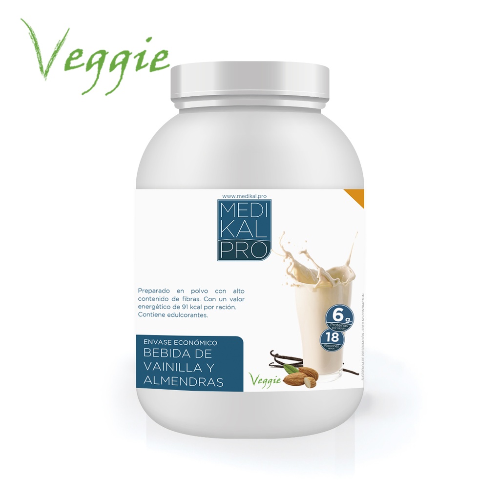 Envase económico Bebida sabor vainilla y almendras