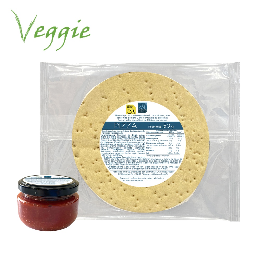 Pizza + Salsa de Tomate y Orégano (5 pizza + 1 bote de salsa)