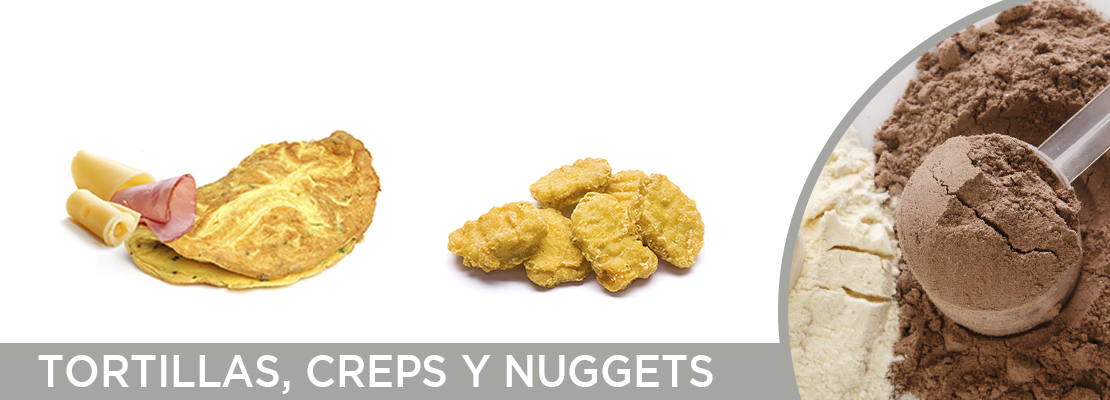 Tortillas, creps y nuggets
